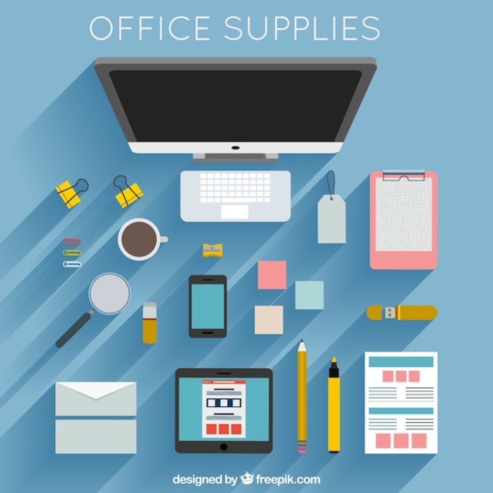 頂視圖上的Office元素集合
